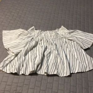 Kimchi Blue black stripe crop top